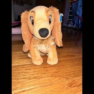 Disney Lady And The Tramp 6” LADY Stuffed Plush Animal Dog Brown Just Play